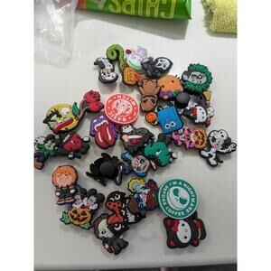 30 Mixed PVC Shoe Charm Lot Random Mickey Charms Fit 4 Croc Jibbitz Wristband